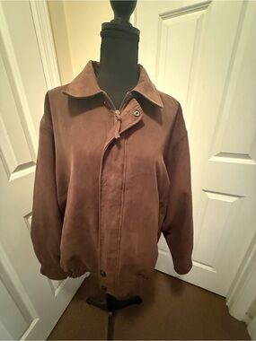 Weather proof Men's Classic Brown Bomber Jacket - Casual Zip-Up Coat